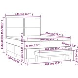  Box spring postelja z vzmetnico črna 140x200 cm blago, (20726291) | Shoptok.si