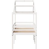  Visoki krevet s krovom bijeli 90 x 190 cm od masivne borovine | shoptok.hr