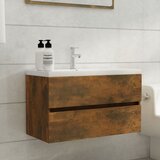 vidaXL Omarica za umivalnik dim. hrast 80x38,5x45 cm konstruiran les Cene