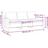  Trosjed od tkanine smeđi 180 cm baršunasti | shoptok.hr