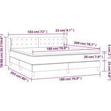  Box spring postelja z vzmetnico črn 180x200 cm umetno usnje, (20790019) | Shoptok.si