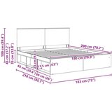  Konstrukcija postelje Beton 180 x 200 cm Masivno borovo les, (5000104176) | Shoptok.si