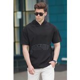 Madmext Men's Black Printed T-Shirt 5236 Cene