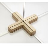 SMIT VISUAL Talni spojnik za prozorne predelne stene, oblika križa, 4-smerna izvedba, DxŠxV 200 x 200 x 30 mm | Shoptok.si