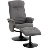 HOMCOM sprostitveni naslonjač z nogostolčkom poliester, jeklo 69D x 71Š x 104V cm Temno siva, (5000242978) | Shoptok.si