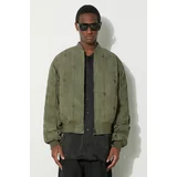 Daily Paper Bomber jakna Rasal Bomber Jacket za muškarce, boja: zelena, za prijelazno razdoblje, oversize, 2411128