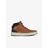 Geox Brown Men's Leather Ankle Sneakers Cervino - Men's