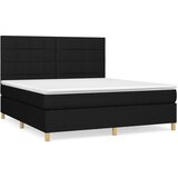  s oprugama i madracem crni 180x200 cm od tkanine | shoptok.hr