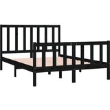  Za krevet od masivnog drva crni 140 x 190 cm | shoptok.hr