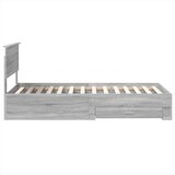  Okvir za krevet Sivi Sonoma i srebrna 75 x 190 cm | shoptok.hr