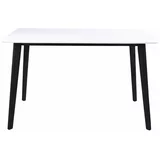 Bonami Essentials bijeli blagovaonski stol s crnom konstrukcijom Vojens, 120 x 70 cm