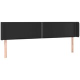  Uzglavlje crno 183x16x78/88 cm od umjetne kože | shoptok.hr