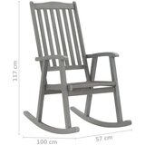  Gugalni stol z blazinami siv trden akacijev les, (20965013) | Shoptok.si
