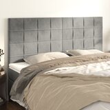  The Living Store Posteljno vzglavje 4 kosa svetlo siv 80x5x78/88 cm žamet - Vzglavje, (21488108) | Shoptok.si