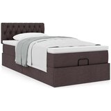 vidaXL otomanski okvir kreveta s madraca tamnosmeđi 100x200cm tkanine | shoptok.hr