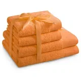 Oranžni frotirni bombažni komplet brisač 2 ks Amari –