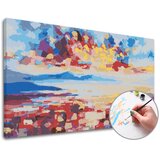 Artmie slikanje po brojevima ZAPAD SLNKA NAD HORAMI 70x40 cm - bez rama