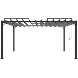  Sjenica s rešetkastim krovom 3x4 m antracit tkanina i aluminij | Eponuda.ba