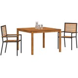 Vrtni set za objed 3 pcs Crna Čvrsto drvo akacije | Eponuda.ba