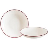 Bonna globoki krožnik Linea Bloom, 23cm, bordo, porcelan, 6kos | Shoptok.si