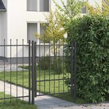 Ogradna vrata HORST 100 x 125 cm Metal Crna Može se zaključati | shoptok.hr