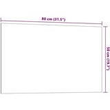 vidaXL Zidna magnetna ploča crna 80x50 cm od kaljenog stakla | shoptok.hr