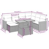  8-dijelni set vrtnih sofa od poliratana s jastucima crni | shoptok.hr