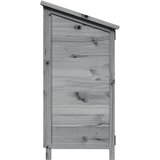 Vrtna Šupa s krovom Siva 59,5 x 56 x 113,5 cm Čvrsto drvo jele | shoptok.hr