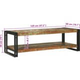 vidaXL Klubska Miza Multicolor 120x50x38 cm Trden les Recikliran | Shoptok.si