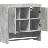  Polica na zidu Zidna montaža Betonska siva 80 x 36 x 80 cm | shoptok.hr