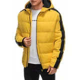 Edoti Men's quilted winter jacket - yellow