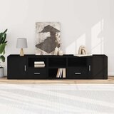  Kutni ormarić crni 200 x 40 x 45 cm od konstruiranog drva | shoptok.hr
