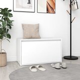 vidaXL Klupa za hodnik 80 x 40 x 45 cm bijela od iverice | shoptok.hr