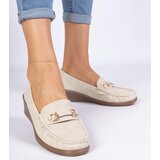 D/CEO marka niezdefiniowana Beige loafers with a wedge and matte finish Sambada Cene