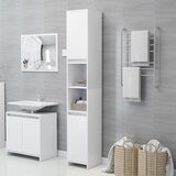 The Living Store Kopalniška omarica bela 30x30x183,5 cm iverna plošča - Kopalniška Omarica, (21436594) Cene