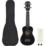 Set dječjeg ukulelea Soprano s torbom crni 21 "