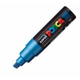 POSCA Uni flomaster; konica 8 mm prirezana; kovinsko moder, (22005667) Cene