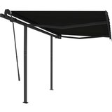  Automatska tenda na uvlačenje sa stupovima 3 x 2 5 m antracit | shoptok.hr