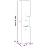 vidaXL Kopalniška viseča omarica betonsko siva 30x30x130 cm inž. les | Shoptok.si