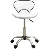  Pisarniški stol belo umetno usnje, (20669306) | Shoptok.si