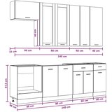  Kuhinjska jedinica LYON 8 kom. Siva Sonoma Konstruirano drvo - Siva Sonoma 100 cm | shoptok.hr