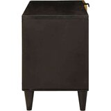 vidaXL TV omarica Črna in zlata 80 x 33 x 46 cm trden mangov les | Shoptok.si