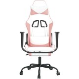  Masažna igraća stolica s osloncem bijelo-ružičasta umjetna koža | shoptok.hr