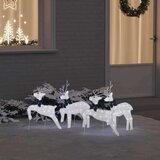 vidaXL LED jelene 4 pcs srebrna 45 x 19 x 65 cm blago | Shoptok.si