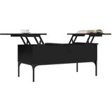  Stolić za kavu crni 100 x 50 x 45 cm konstruirano drvo i metala | shoptok.hr