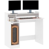  Radni stol s LED svjetlima bijeli 97x45x90 cm konstruirano drvo | shoptok.hr