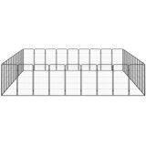  Ograda za pse s 40 panela crna 50 x 100 cm čelik obložen prahom | shoptok.hr