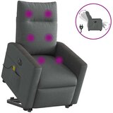 Maison Chic Električni masažni naslanjač - Relax naslanjač s funkcijo vstajanja temno siv, (22062120) | Shoptok.si