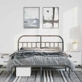  Metalni okvir za krevet s uzglavljem crni 150x200 cm | shoptok.hr