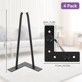 AKOLAFE Set 4 Kovinskih Nog za Pohištvo – 25 cm | Shoptok.si